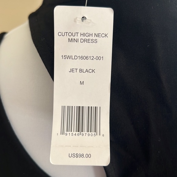 Bebe Cutout High Neck Mini Dress / Medium - Picture 3 of 3